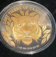 1 OZ Silber Cambodia 2022 Lost Tigers Gold Black 500. Auflage Saarland - Ottweiler Vorschau