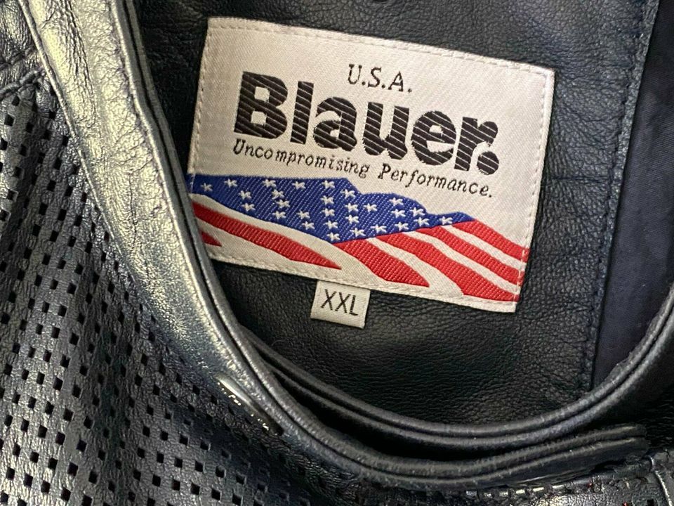 Blauer USA Moore Perforierte Damen Lederjacke Gr. 42 in Willich