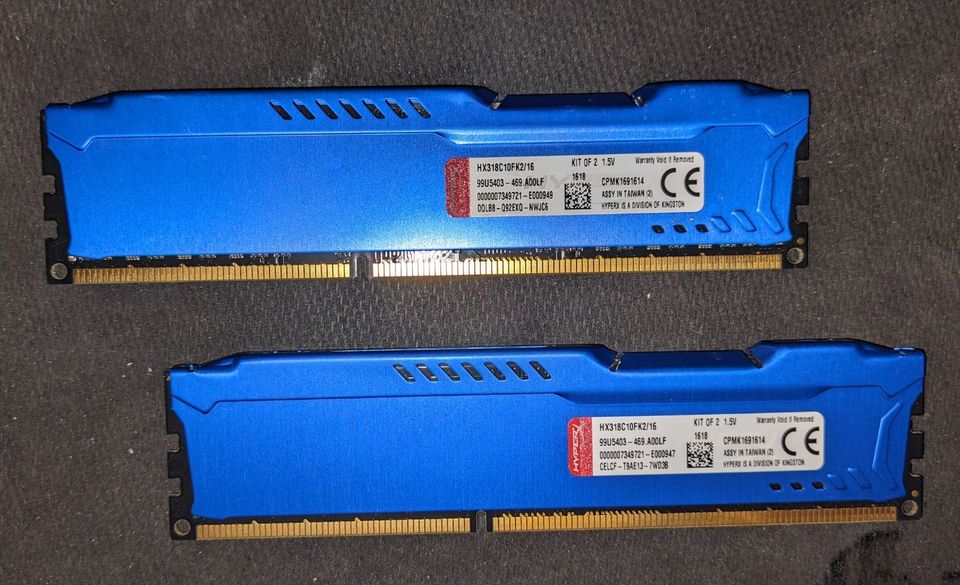 DDR3-1866 CL10 Kingston Fury Hyper X 16GB (2x8G) - HX318C10FK2/16 in Berlin