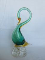 Murano Glasfigur Schwan/Vogel,grün-gelb, 50er-60er J.,H 25,TOPP München - Allach-Untermenzing Vorschau