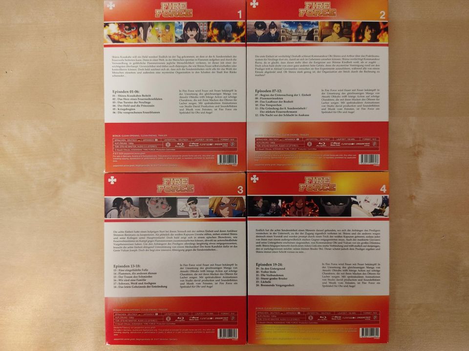 Anime Fire Force - Staffel 1 Vol. 1-4 Sammelschuber - Blu-ray in Dresden