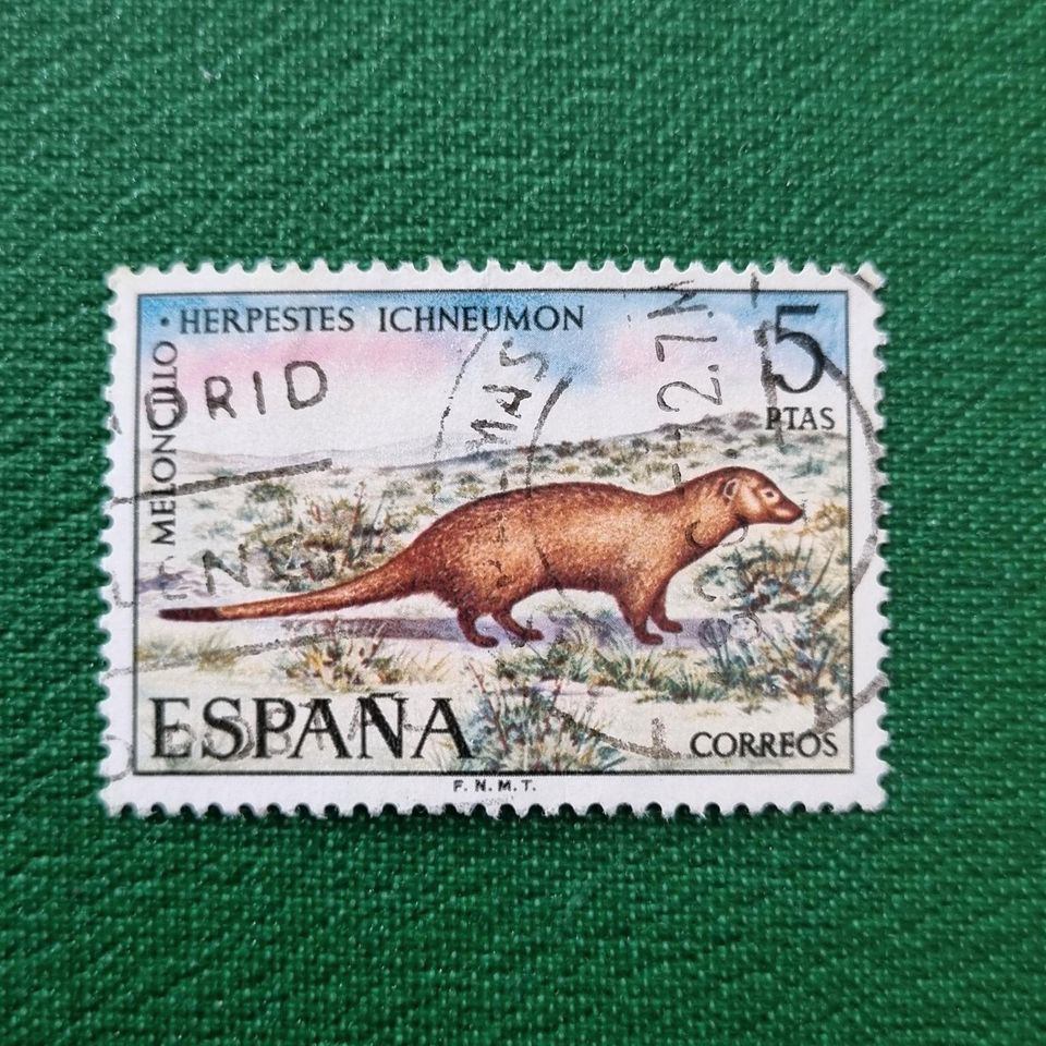 Spanien Buschteufel Manguste Raubtier Briefmarke #2273 in Aurich