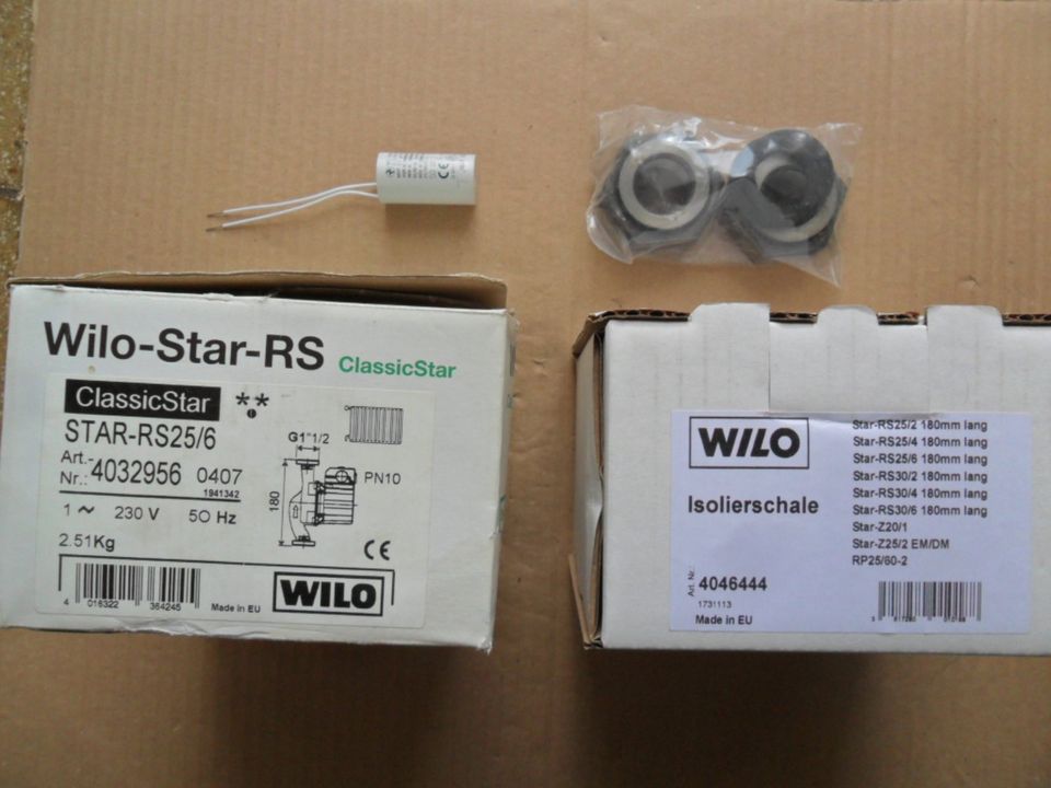 Wilo Star-RS 25 / 6 Heizungspumpe,Umwälzpumpe.Mit Zubehör-Set. in Plochingen