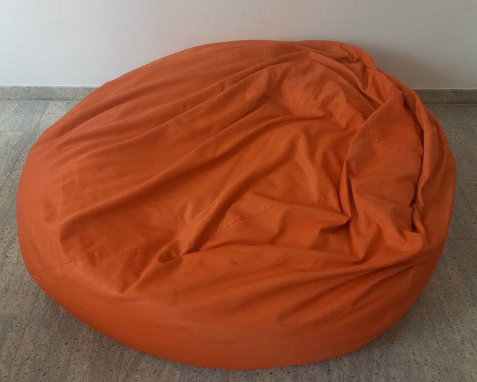 Rießiger XXL Sitzsack orange, Durchmesser ca 120 cm in Nieder-Olm