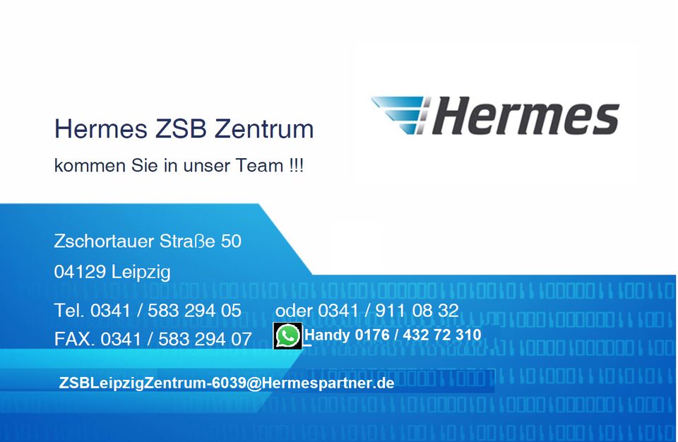 Paketshopfahrer für Hermes in Leipzig VZ (m/w/d) in Leipzig