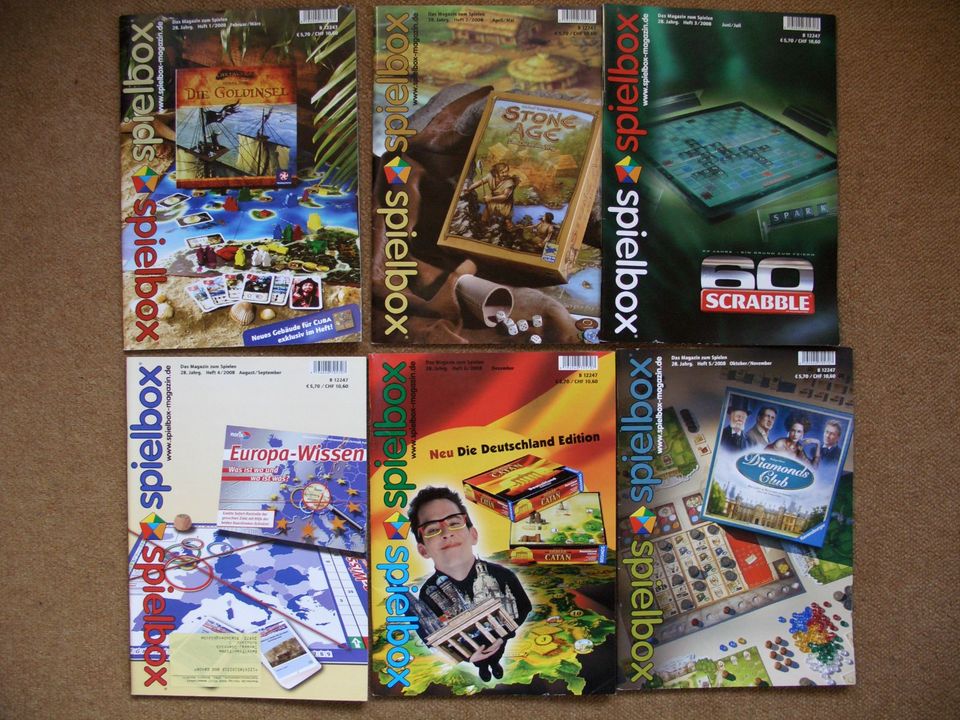Spielbox Zeitschrift 6 Stk. 2008  Das Magazin zum Spielen in Mohrkirch