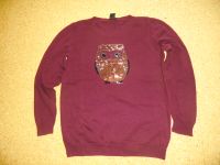 Pailletten Pullover bordeaux von s.Oliver Eule glitzer glam Frankfurt am Main - Nieder-Eschbach Vorschau