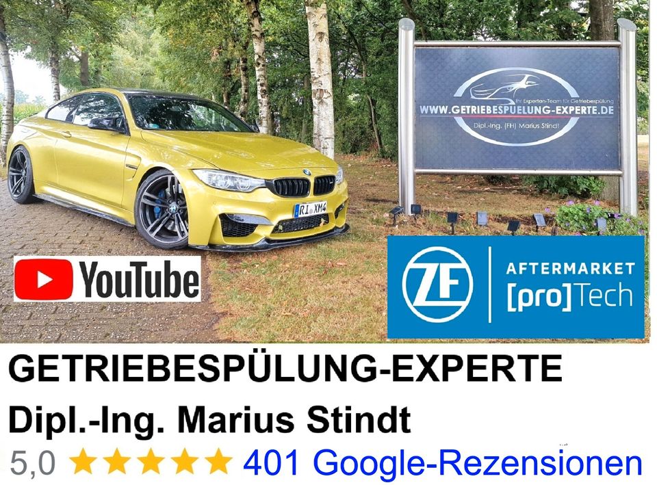 ZF [pro]Tech start Partner und Marktführer,  Spülsystem ohne schädlichen Reiniger !! Getriebespülung BMW Mercedes F10 F11 F30 F31 E60 E61 E70 W211 W212 W213 DSG CVT Audi Ford Opel Wandler 121 Getriebe in Lübeck