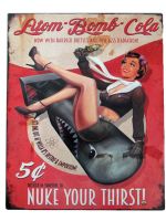 Tolle Blechschild Atom Bomb Cola Pin Up Girl 20x25 cm - A62 Niedersachsen - Osnabrück Vorschau