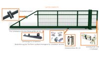 Doppelstabmattenzaun Schiebetor + Zubehör 3000x1200 mm Nr.306 Nordrhein-Westfalen - Lübbecke  Vorschau