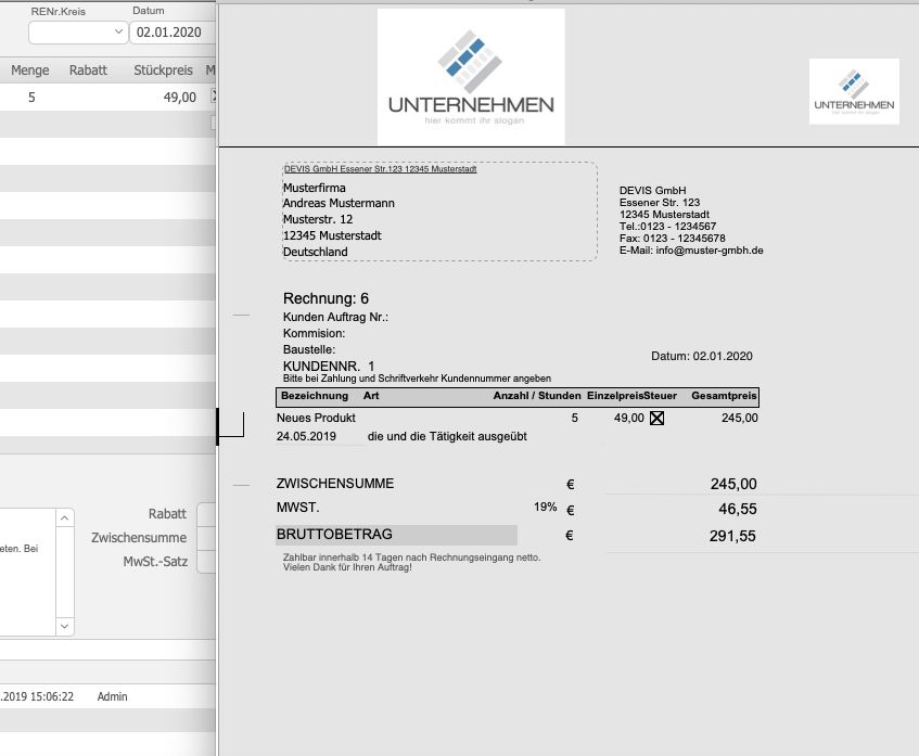 Kleinunternehmen Faktura Rechnungssoftware Rechnungsprogramm App in Paderborn