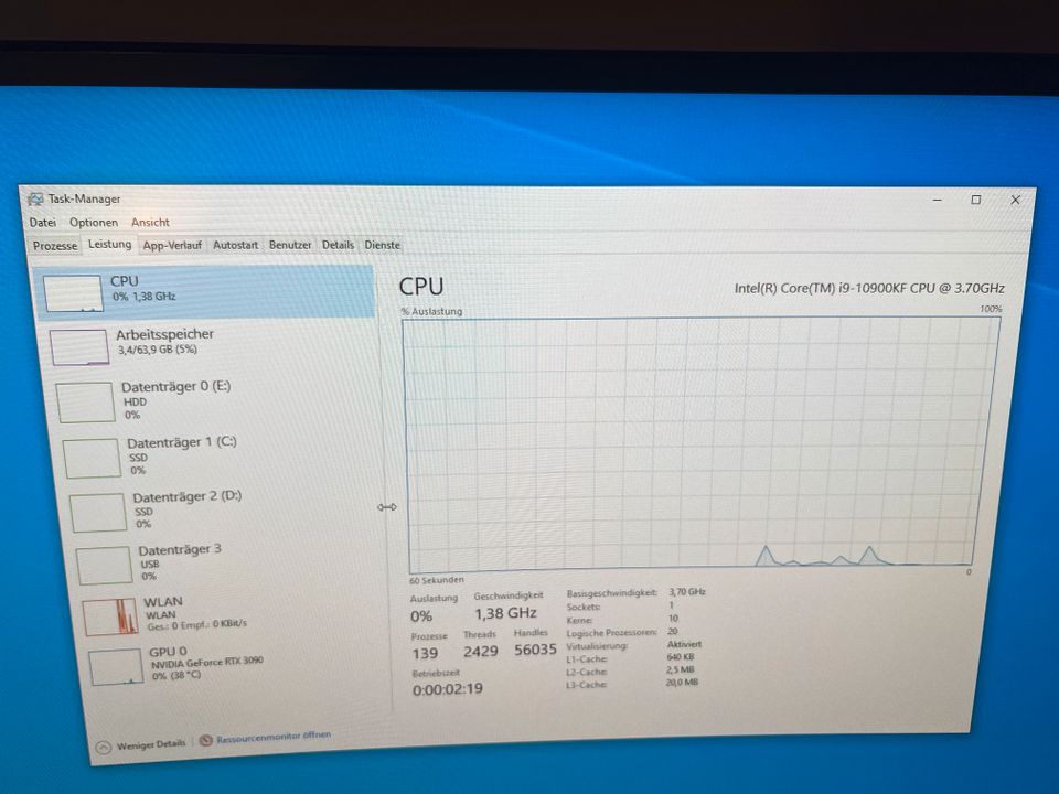 Gaming PC i9 Intel, Nvidia 3090, BeQuiet Gehäuse in Berlin
