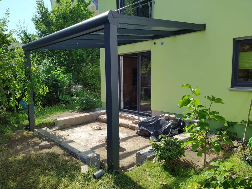 ALU Terrassenüberdachung - Carport - Pergola - Glasschiebewand - in Leipzig