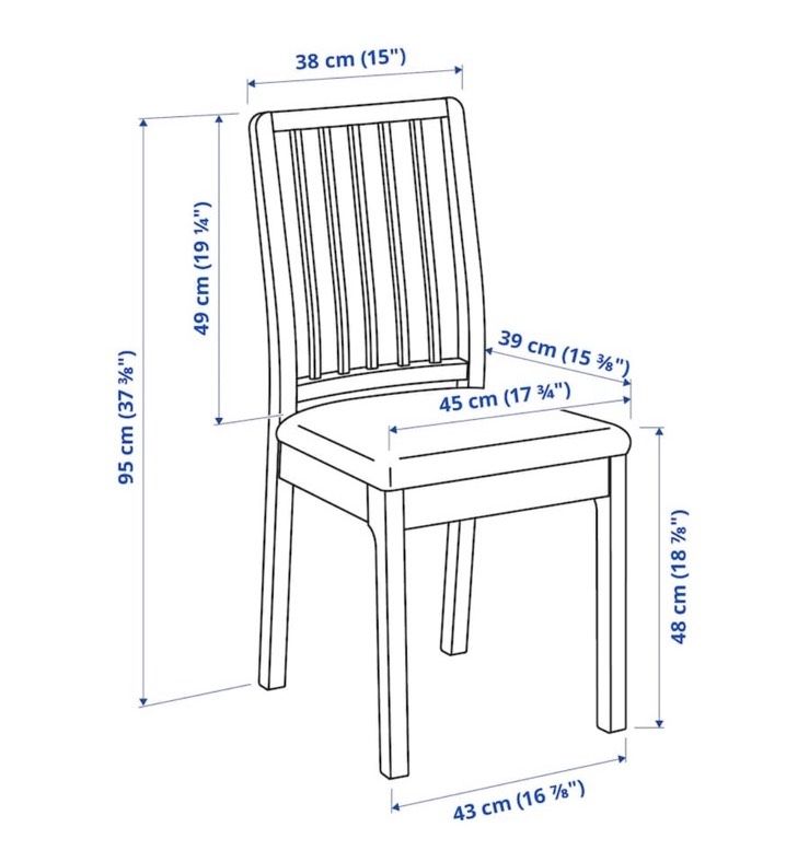 Ikea Ekedalen Tisch mit 4 Stühlen in weiß in Essen