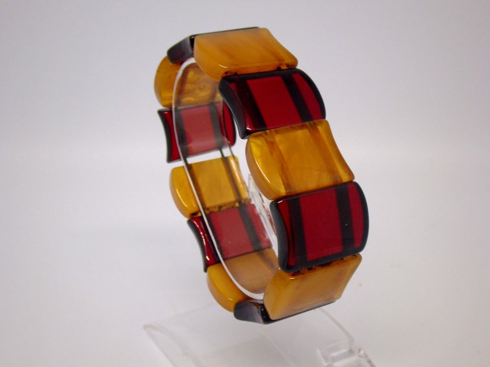 Bakelit Catalin Armband - Bernstein Optik - DDR in Berlin