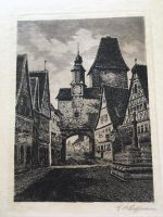 Original Radierung "Rothenburg" von E.P. Hoffmann, signiert Hessen - Idstein Vorschau