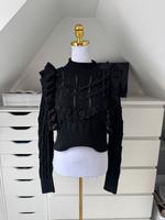 Zara Strickpullover Volants Lochstickerei Häkeldetails M schwarz Nordrhein-Westfalen - Altena Vorschau
