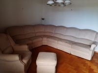 Sofa Couch mit Sessel und Fußhocker Rheinland-Pfalz - Lustadt Vorschau