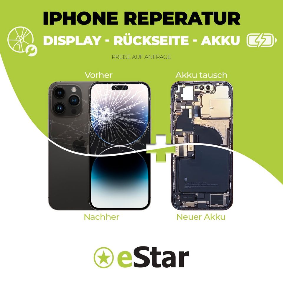 iPhone X XS 11Pro 12Pro 13 Pro 14 Pro Akku Austausch Reparatur in Gießen