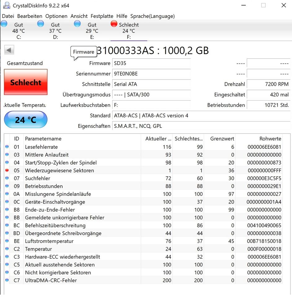 HDD Festplatte 3,5" Western Digital WD Seagate in Riesa