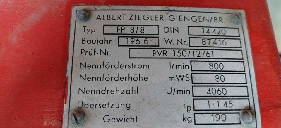 Ziegler TS8/8 aus 1966 in Sonneberg
