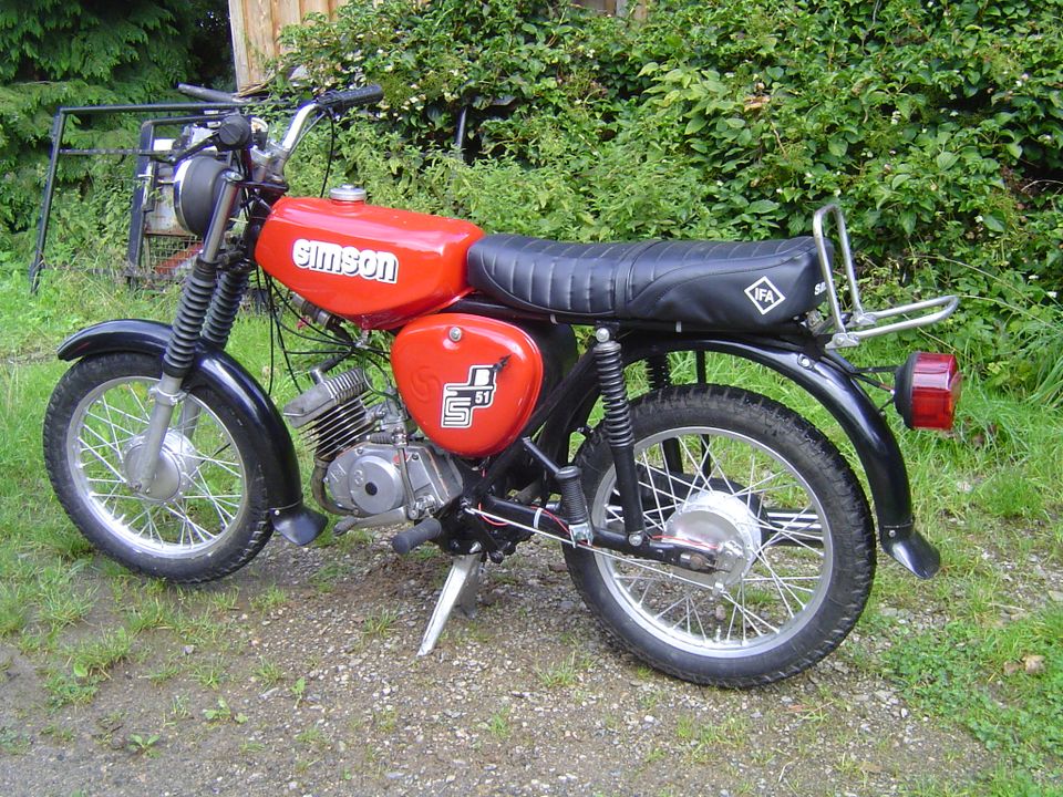 Simson S 51 überlackiert mit Papieren in Eibenstock