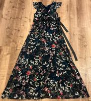 Kleid, lang, dunkelblau/geblümt, Gr. 40 Bayern - Gangkofen Vorschau