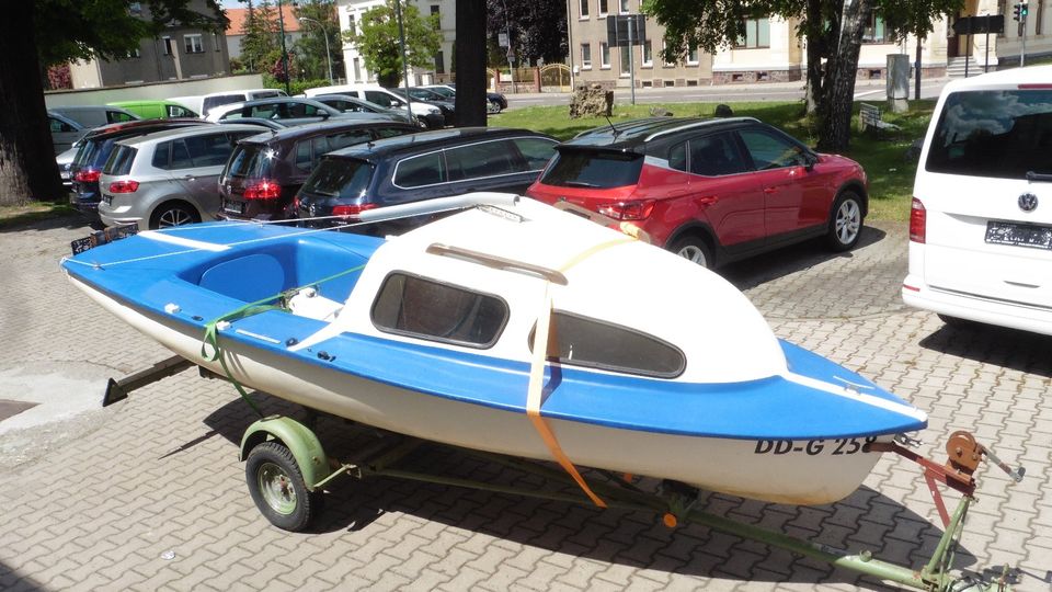 LIS Jollenkreuzer Kajütboot,Selboot,Segeljole mit Trailer in Frohburg