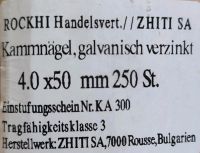 250 Kammnägel, Ankernägel 4,0x50mm Niedersachsen - Bad Bodenteich Vorschau