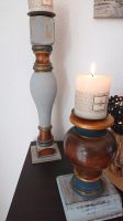 Kerzenständer aus antikem Tischbein, Kerzenhalter Stumpenkerze Nordrhein-Westfalen - Nörvenich Vorschau