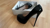 Plateau Pumps High Heels, Gr. 41, schwarz, glanz Thüringen - Jena Vorschau