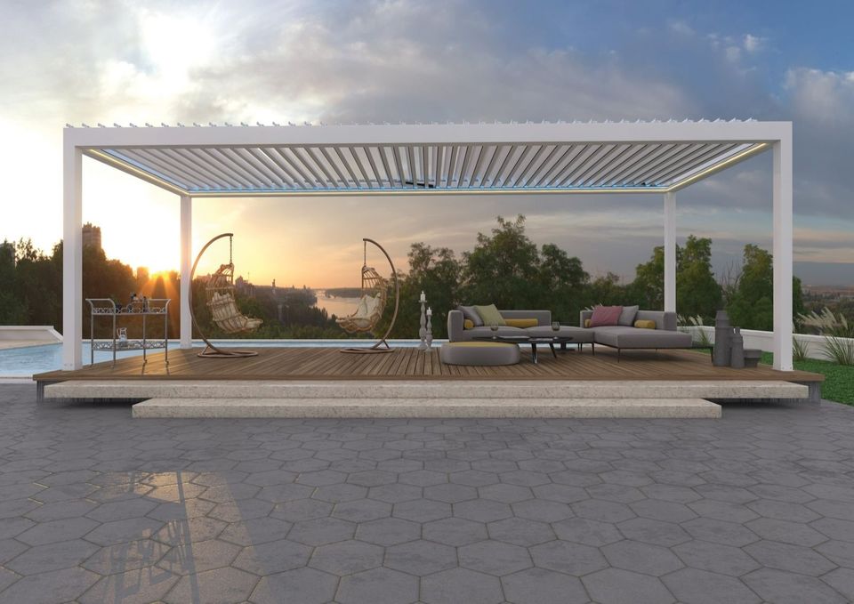 Lamellendach-Pergola Terrassenüberdachung nach Maß Alu in Dessau-Roßlau