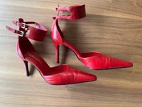 San Marina Leder Pumps Highheels rot Gr: 37 - 7M mit Fesselriemen Berlin - Reinickendorf Vorschau