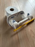 Klorollenhalter Toilettenpapierhalter Keramik blau weiß Abroller Rostock - Stadtmitte Vorschau