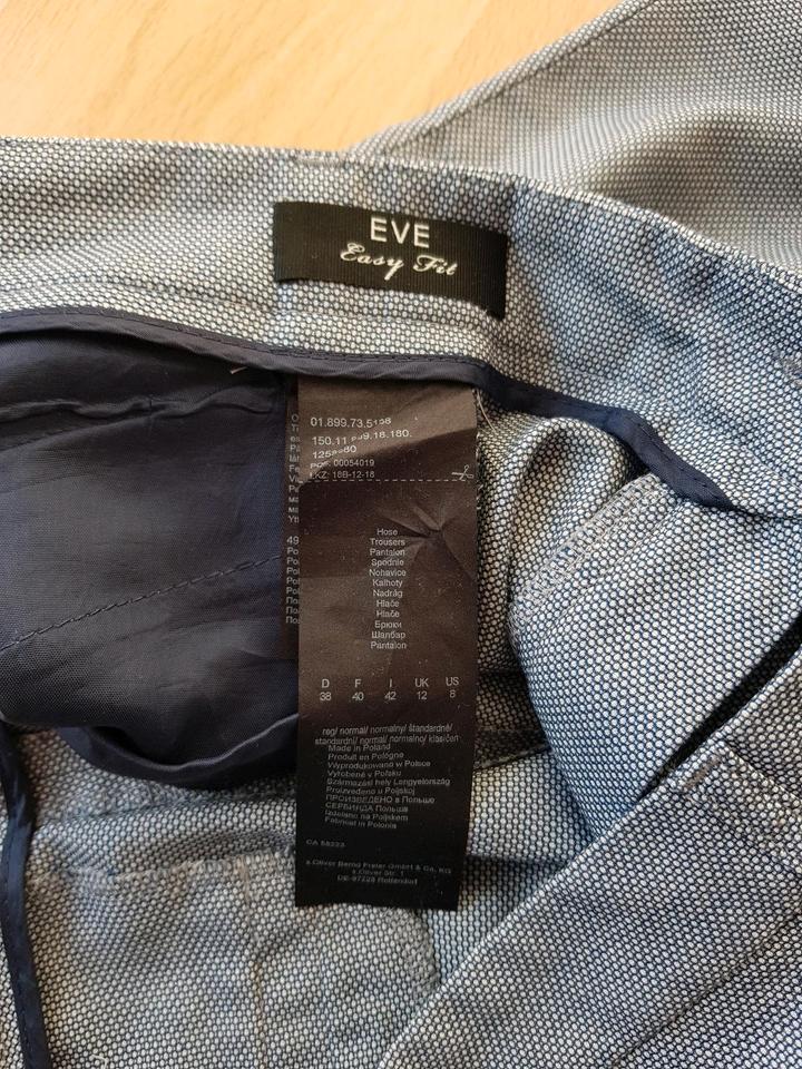 Stoffhose Eve - Größe 38 - S.Oliver - Büro - blau - neuwertig in Hövelhof