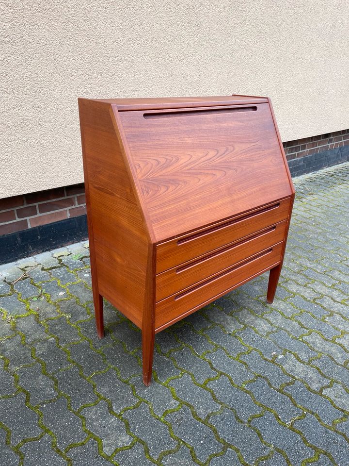 ◤ Nils Jonsson Tørring Møbler Teak Sekretär Teakholz Schreibtisch Büro Vintage Retro Kommode anrichte Desk mid Century Dänisch Design Danish 50er 60er 70er Sideboard Schrank in Berlin