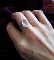 Ring, Gr. 17, großer Bergkristall, strahlendes Silber Rheinland-Pfalz - Mainz Vorschau
