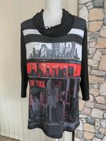 schwarz bedrucktes Shirt in Gr. 42/44 Thüringen - Wasungen Vorschau