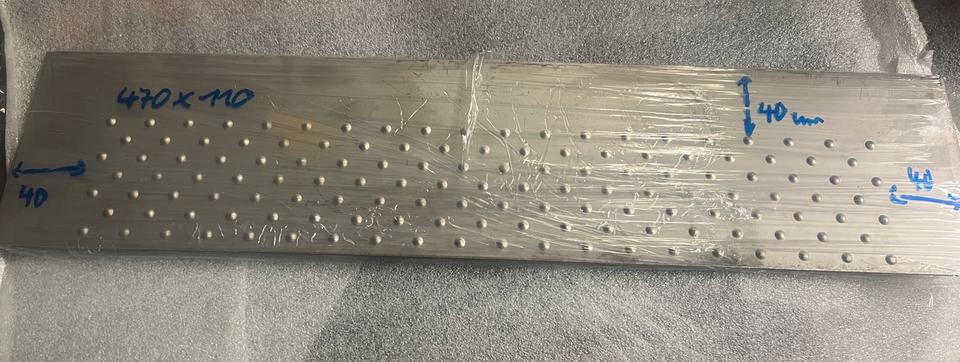 Edelstahl Noppenblech  /ca. 750x470 mm / Edelstahl Riffelblech in Lichtenau