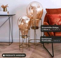 SUCHE Depot Stehlampe Glühbirne Lampe Leuchte Design Gold Rheinland-Pfalz - Rückweiler Vorschau