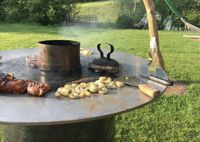 Feuerplatte Grillplatte stahl 8mm Grill plancha UDFP Feuertonne Thüringen - Stadtroda Vorschau