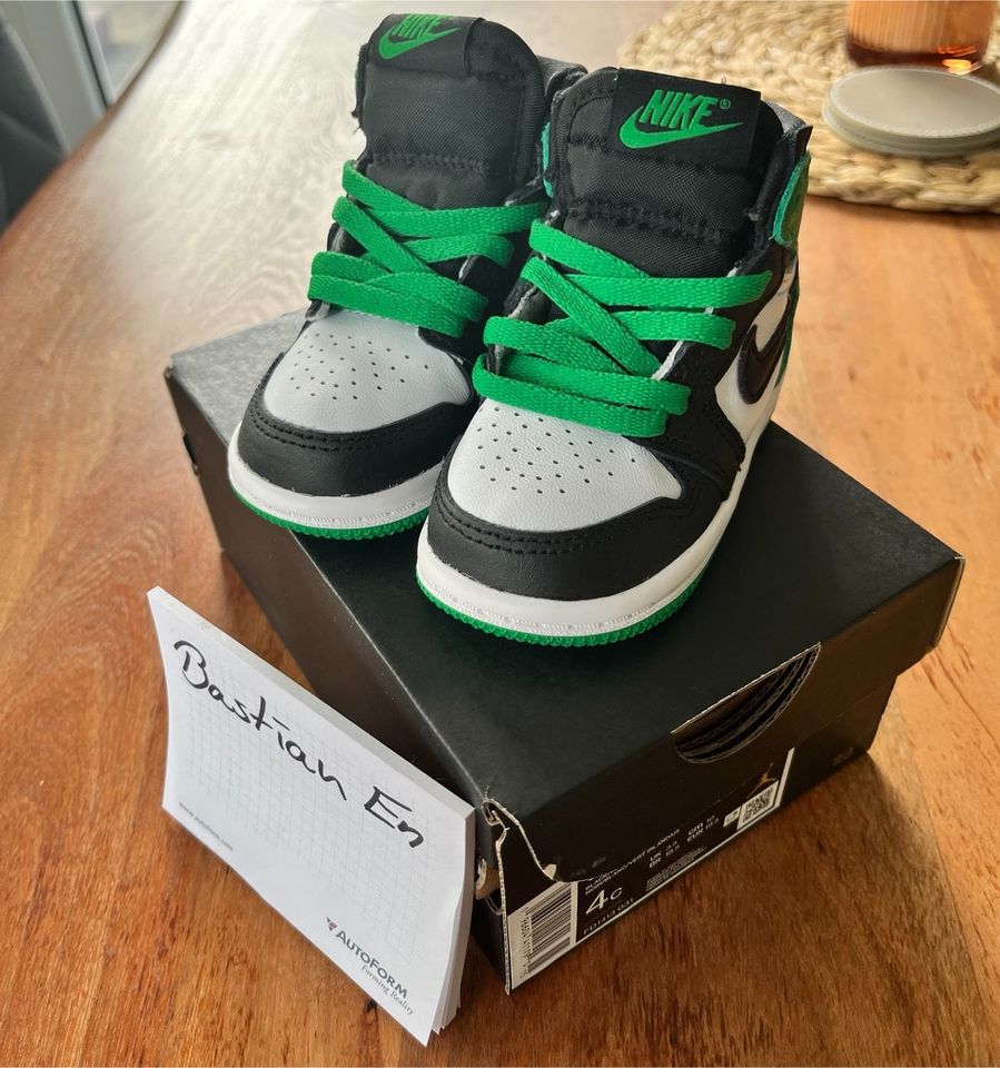 Jordan 1 Lucky Green (TD) Gr. 19.5 US4c in Gaggenau