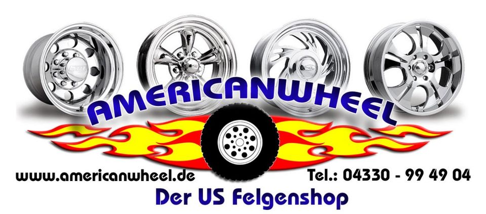 4x Set Smoothie Felge Black 15x7 und 15x8 US Cars Ford,Chevy in Emkendorf