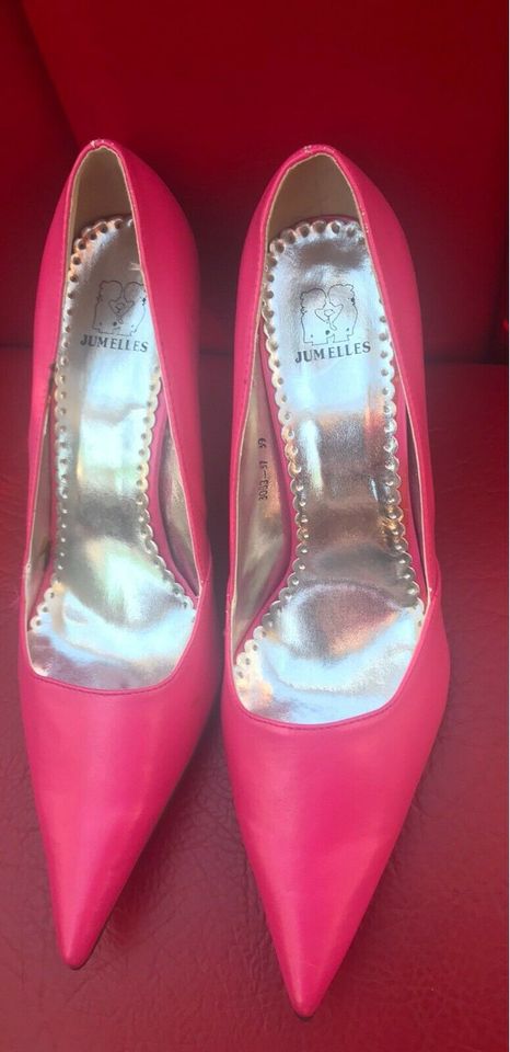 Jum Elles  tolle Leder Barbie Pumps in Pink 39 für  sexy Beine in Meine