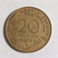 20 französische Centime,1970 Nordrhein-Westfalen - Essen-Haarzopf Vorschau