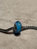 Glasbead Trollbeads blau Glitter neu 925 Silber Sachsen-Anhalt - Barleben Vorschau