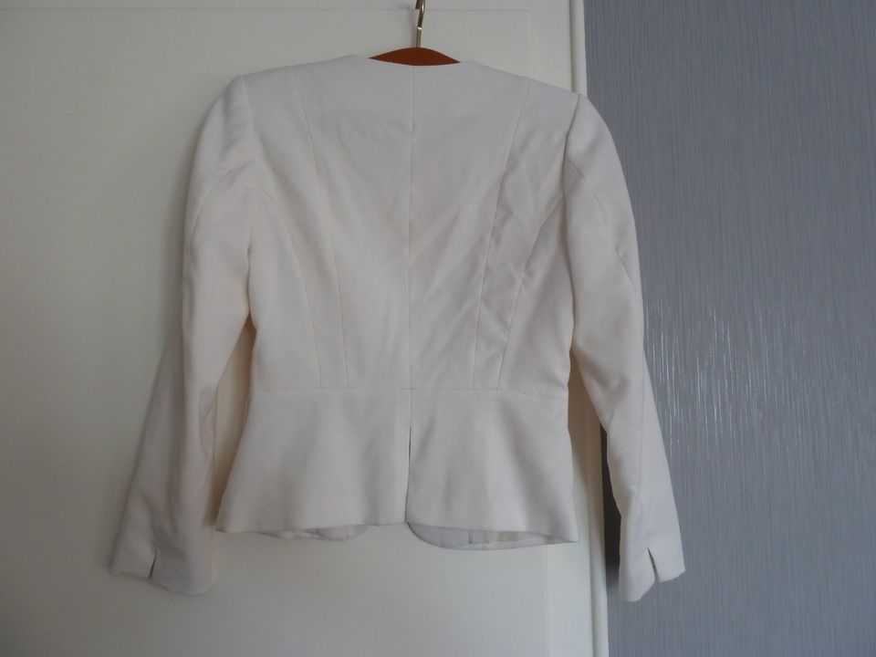 Kurzblazer,Jacke, elfenbein, creme von H&M, Gr. 36(s) in Barchfeld