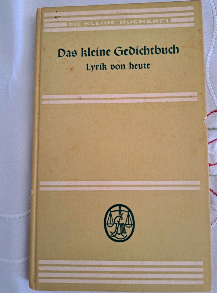 Das kleine Gedichtband Copyright 1933, Ausgabe 1935 in Lübeck