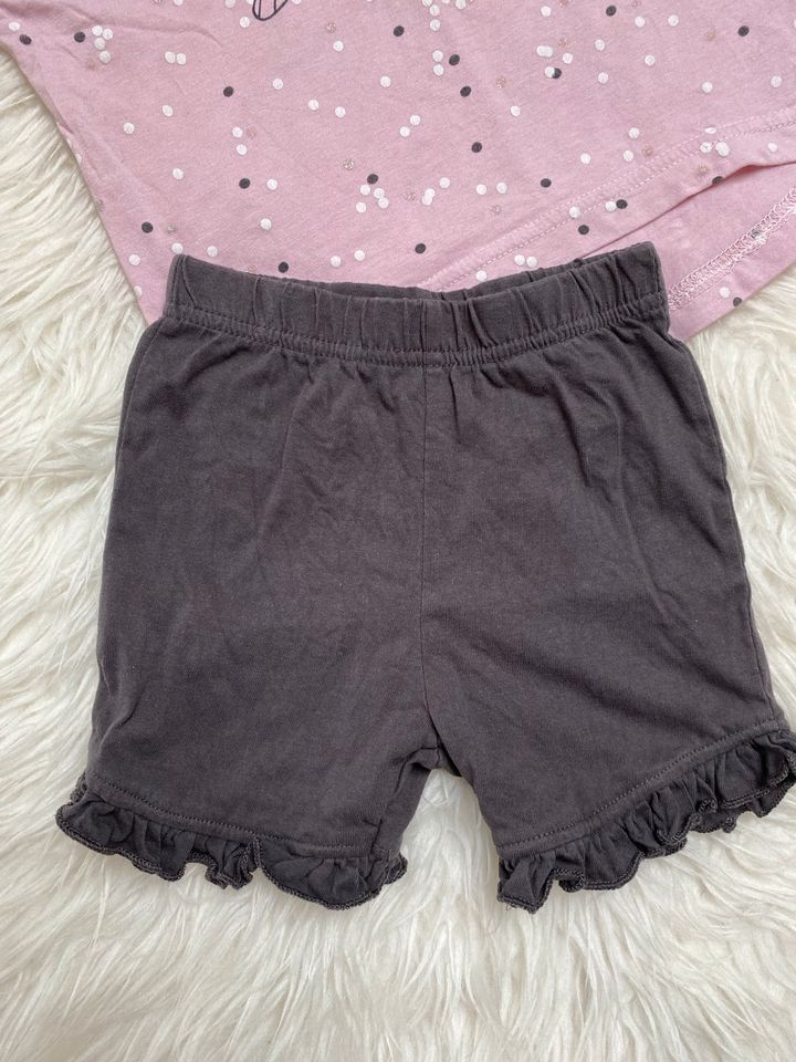 SCHIESSER Baby Sommer Set Oversize T-Shirt & Pants Gr.74 wie NEU in Sand a. Main