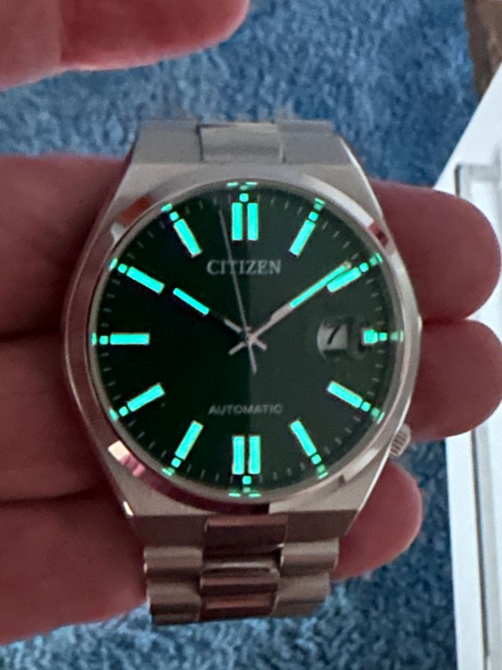 Citizen Tsuyosa green, 40 mm, Sekundenstop in Speyer